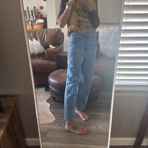 Vans Women's baggy fit Boyfriend Jeans in Light Blue size 27